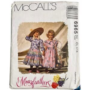 McCall's 6965 Sewing Pattern Children's & Girls' Dresses Size 6-8 Uncut